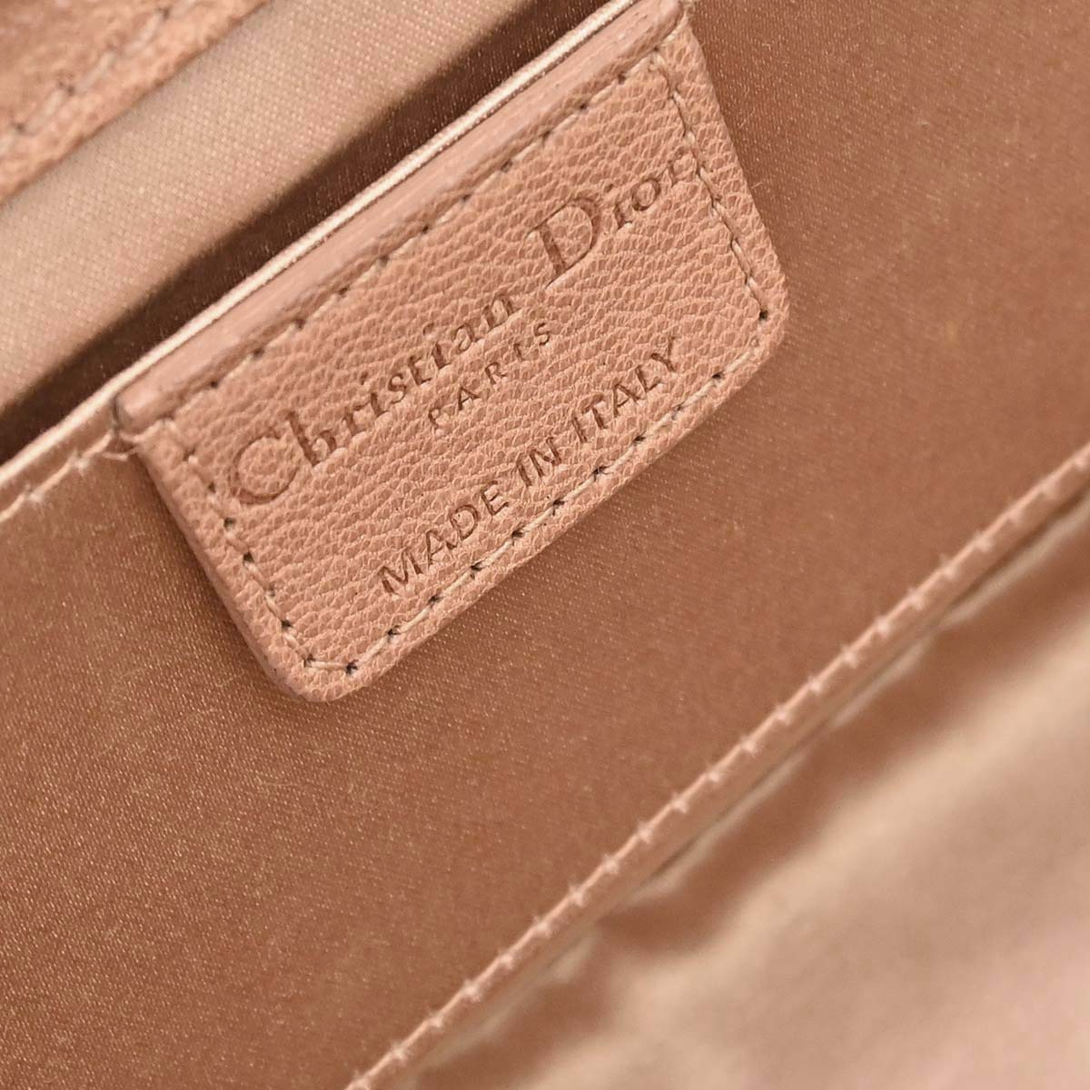 Christian Dior Beige Satin Suede Gaucho Handbag
