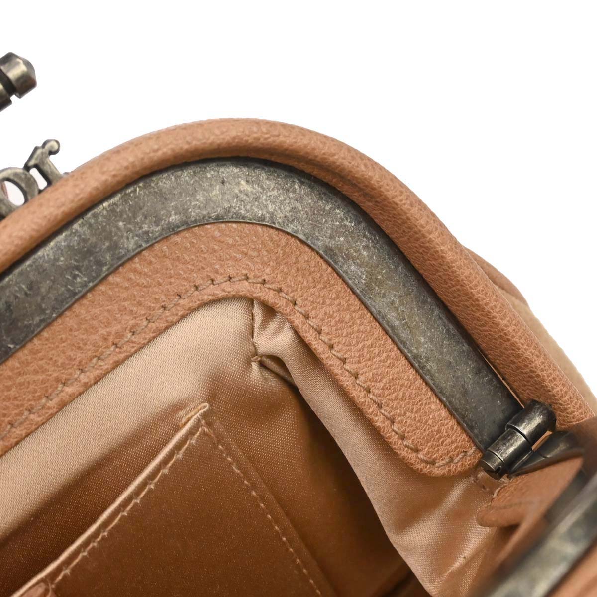Christian Dior Beige Satin Suede Gaucho Handbag
