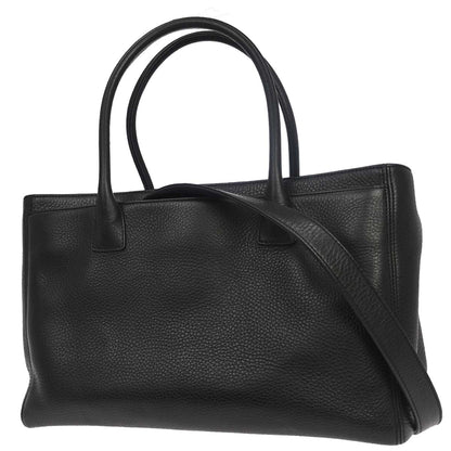 Chanel 2014 Black Deerskin Executive Cerf 2way Shoulder Tote Bag