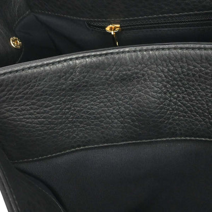Chanel 2014 Black Deerskin Executive Cerf 2way Shoulder Tote Bag