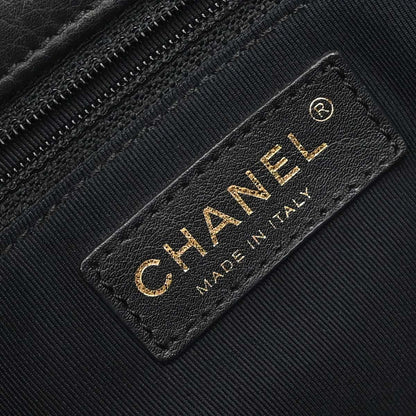Chanel 2014 Black Deerskin Executive Cerf 2way Shoulder Tote Bag