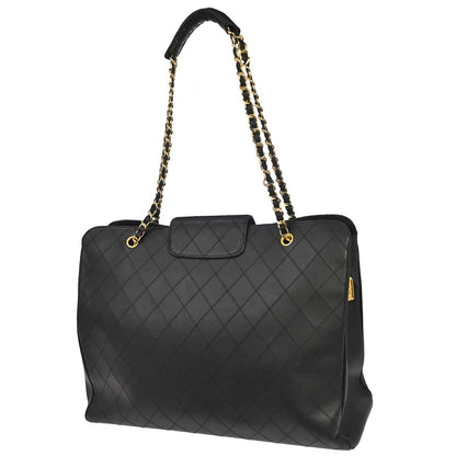 Chanel 1991-1994 Black Lambskin Bicolore Supermodel Shoulder Bag
