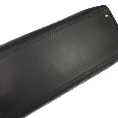 Chanel 1991-1994 Black Lambskin Bicolore Supermodel Shoulder Bag