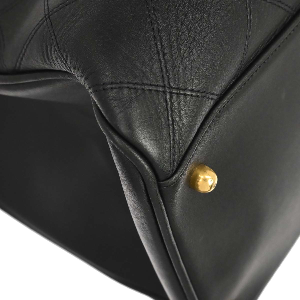 Chanel 1991-1994 Black Lambskin Bicolore Supermodel Shoulder Bag