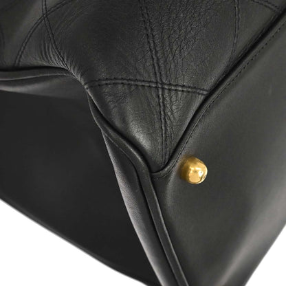 Chanel 1991-1994 Black Lambskin Bicolore Supermodel Shoulder Bag