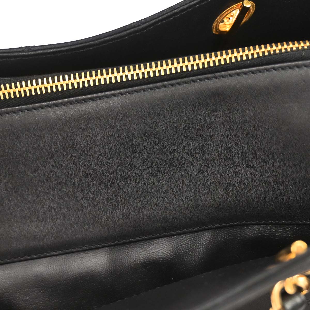 Chanel 1991-1994 Black Lambskin Bicolore Supermodel Shoulder Bag