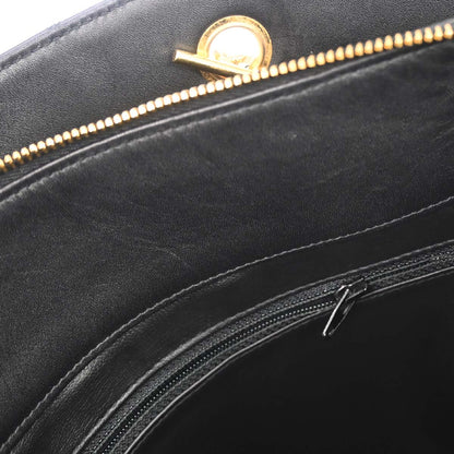 Chanel 1991-1994 Black Lambskin Bicolore Supermodel Shoulder Bag