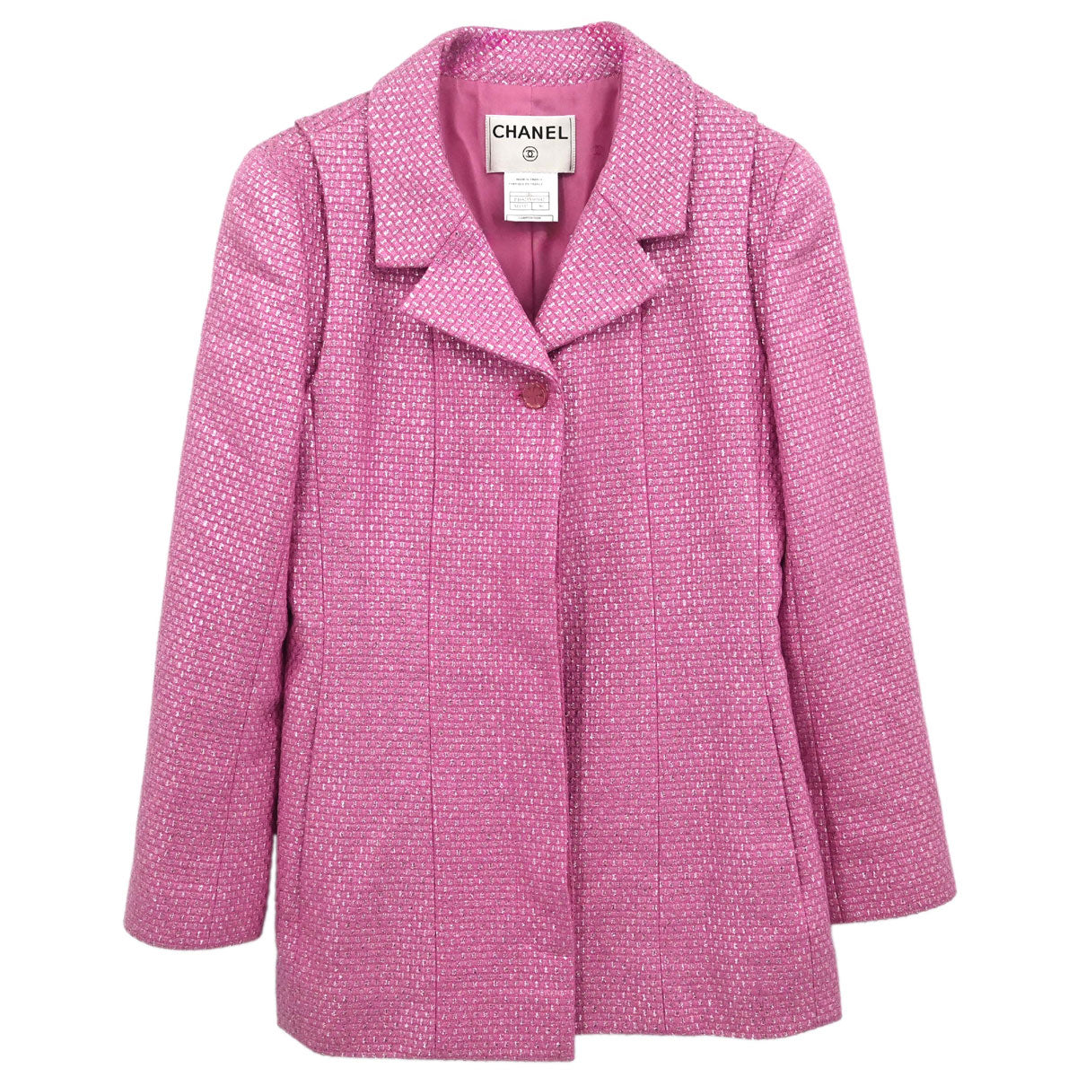 Chanel 2001 Single Breasted Jacket Pink #36