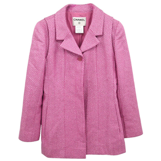 Chanel 2001 Single Breasted Jacket Pink #36