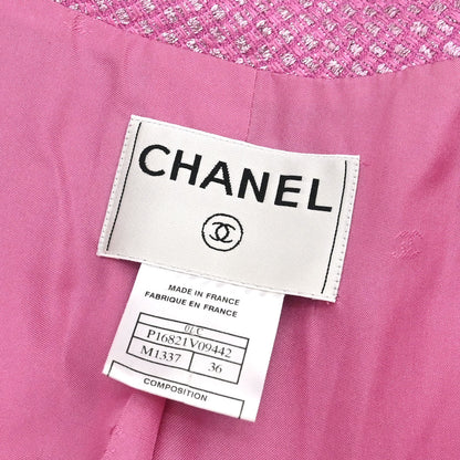 Chanel 2001 Single Breasted Jacket Pink #36