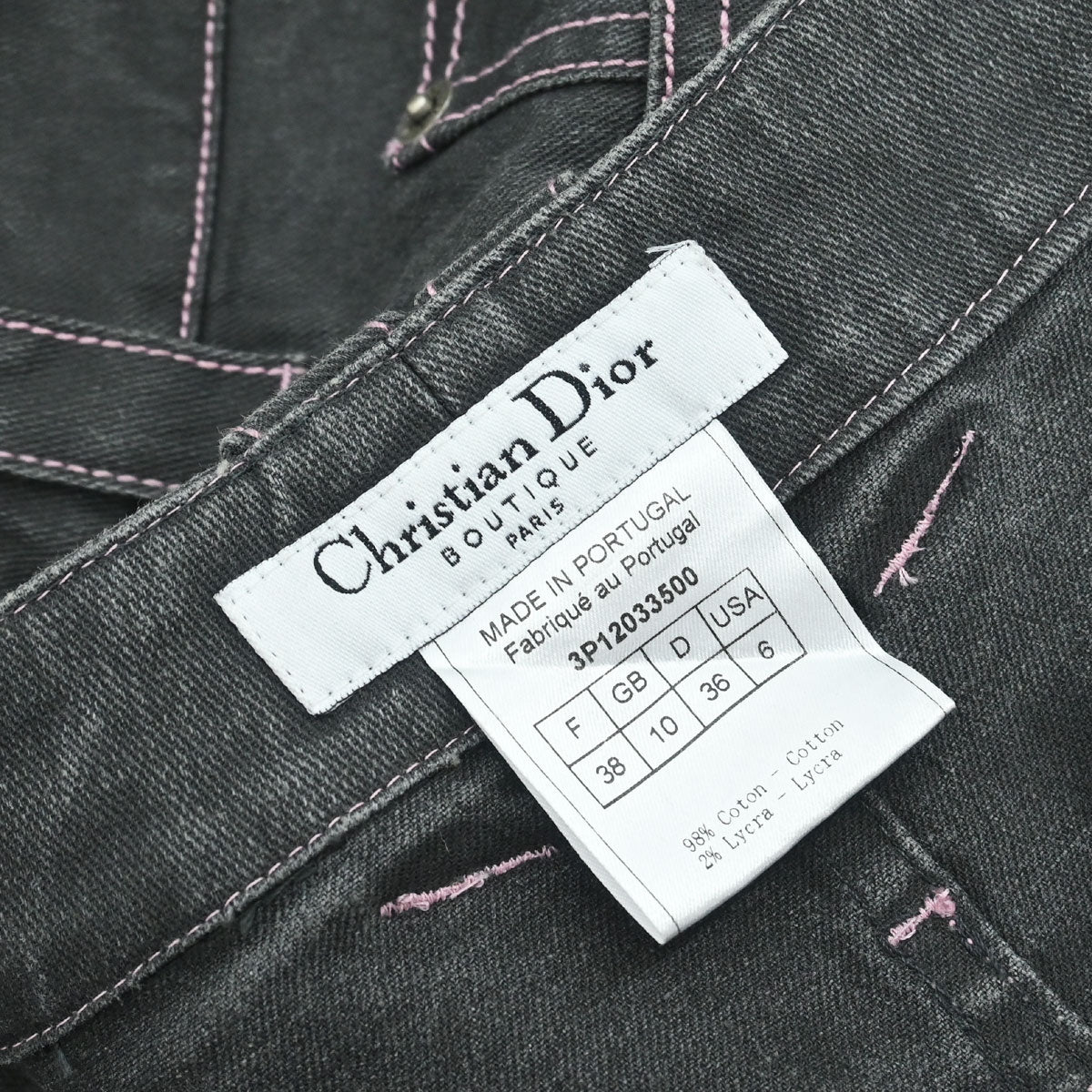Christian Dior 2003 Denim Skirt Black #38