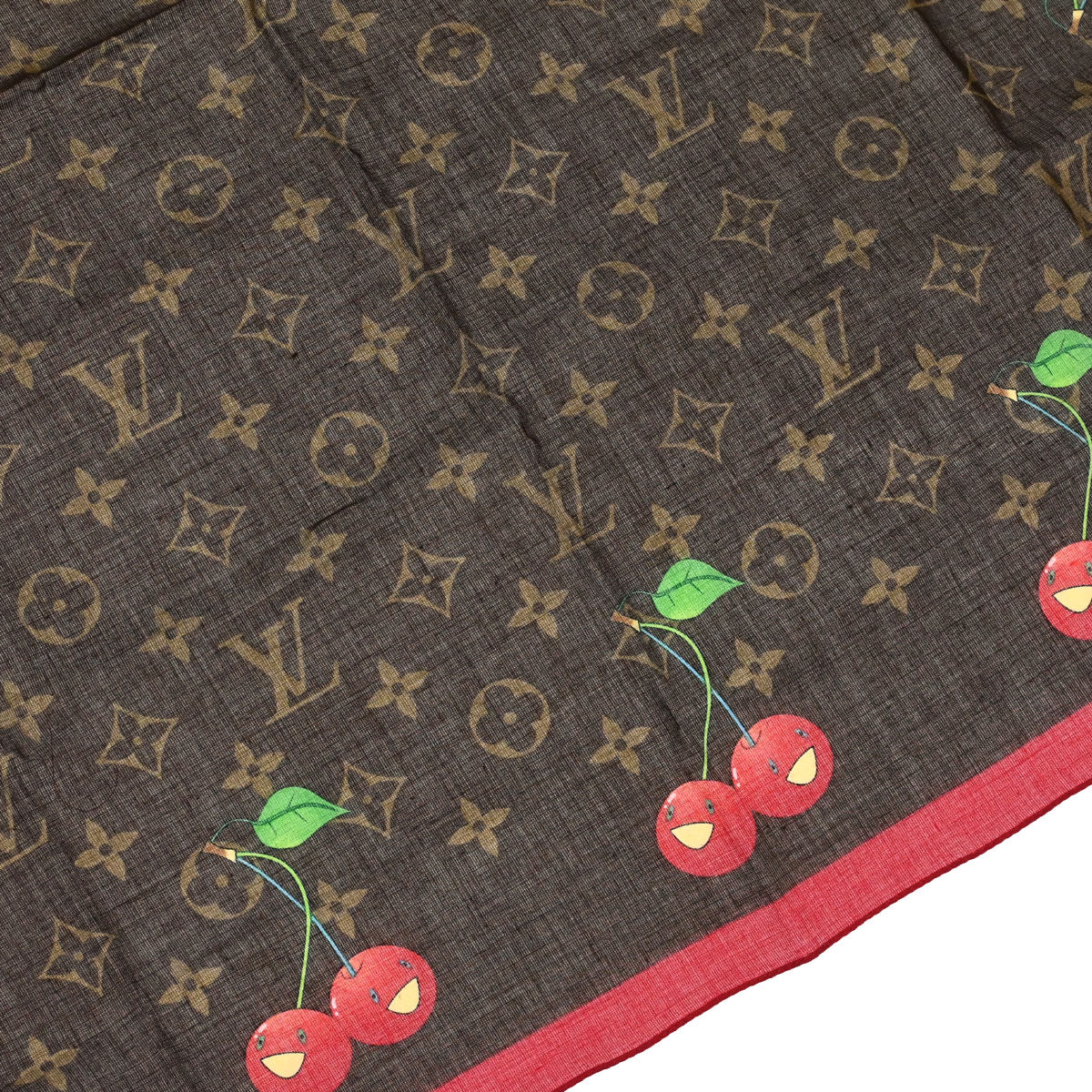 Louis Vuitton Monogram Cherry Scarf 55 M71963 Small Good