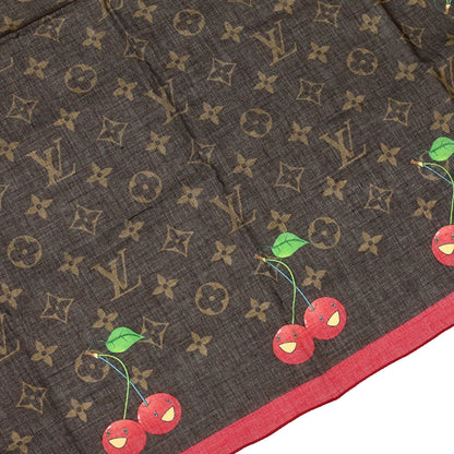 Louis Vuitton Monogram Cherry Scarf 55 M71963 Small Good