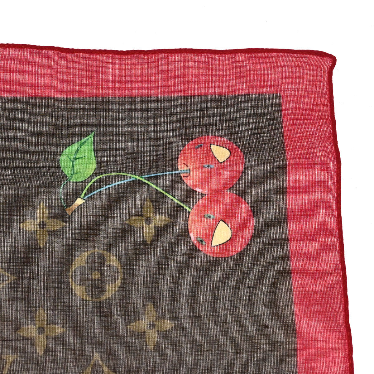 Louis Vuitton Monogram Cherry Scarf 55 M71963 Small Good