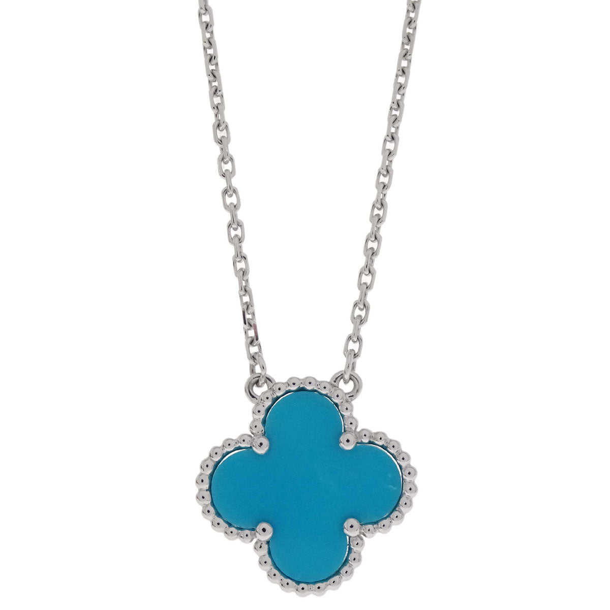Van Cleef & Arpels Vintage Alhambra Pendant G750 Turquoise Jewelry