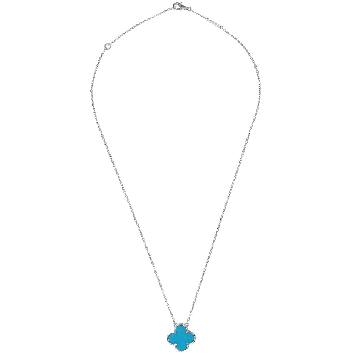 Van Cleef & Arpels Vintage Alhambra Pendant G750 Turquoise Jewelry
