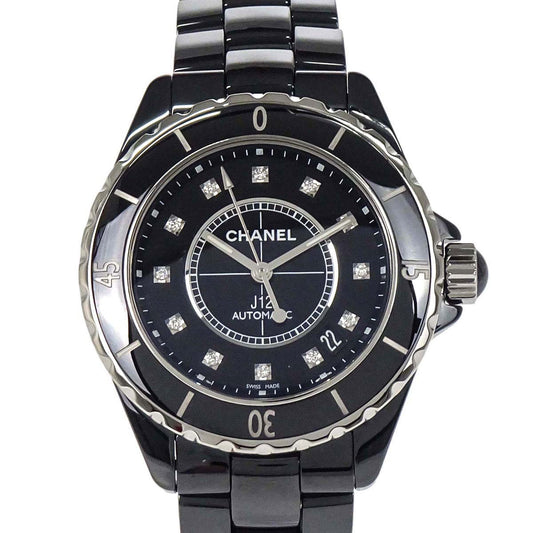 Chanel J12 39mm Ref.H1626 Self-winding Watch Ceramic SS Diamond Black