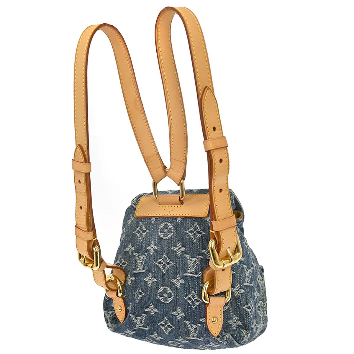 Louis Vuitton 2006 Blue Monogram Denim Sac a Dos PM Backpack M95057