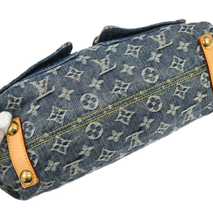 Louis Vuitton 2006 Blue Monogram Denim Baggy PM Shoulder Bag M95049