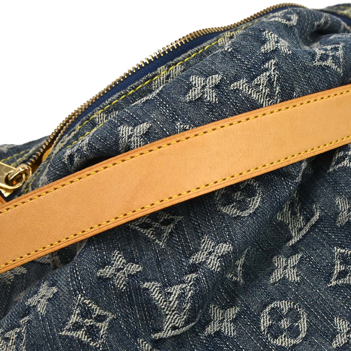 Louis Vuitton 2006 Blue Monogram Denim Baggy PM Shoulder Bag M95049