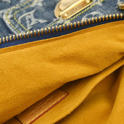 Louis Vuitton 2006 Blue Monogram Denim Baggy PM Shoulder Bag M95049
