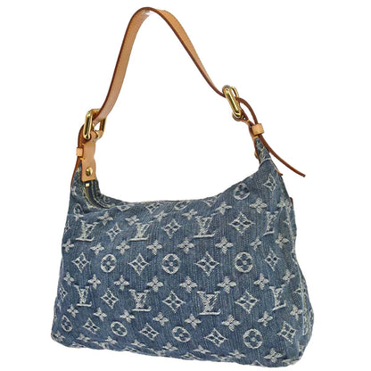 Louis Vuitton 2006 Blue Monogram Denim Baggy PM Shoulder Bag M95049