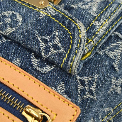 Louis Vuitton 2006 Blue Monogram Denim Baggy PM Shoulder Bag M95049