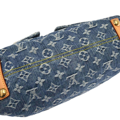 Louis Vuitton 2006 Blue Monogram Denim Baggy PM Shoulder Bag M95049