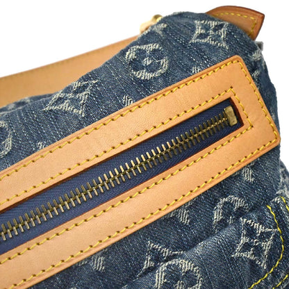 Louis Vuitton 2006 Blue Monogram Denim Baggy PM Shoulder Bag M95049