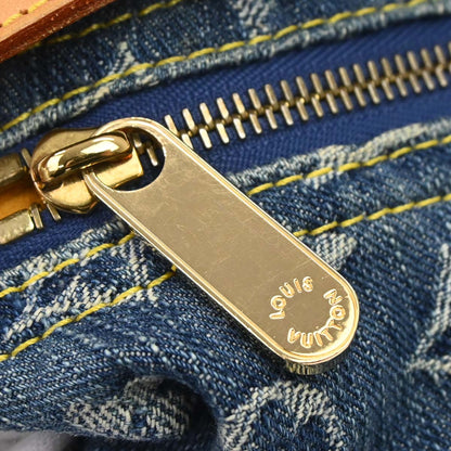 Louis Vuitton 2006 Blue Monogram Denim Baggy PM Shoulder Bag M95049