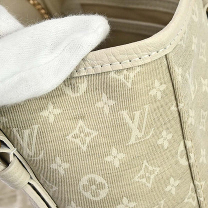 Louis Vuitton Monogram Mini Lin Bucket PM Tote Handbag M95316