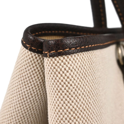 Hermes Beige Toile H Buffalo Garden Party 30 TPM 2way Shoulder Tote Handbag