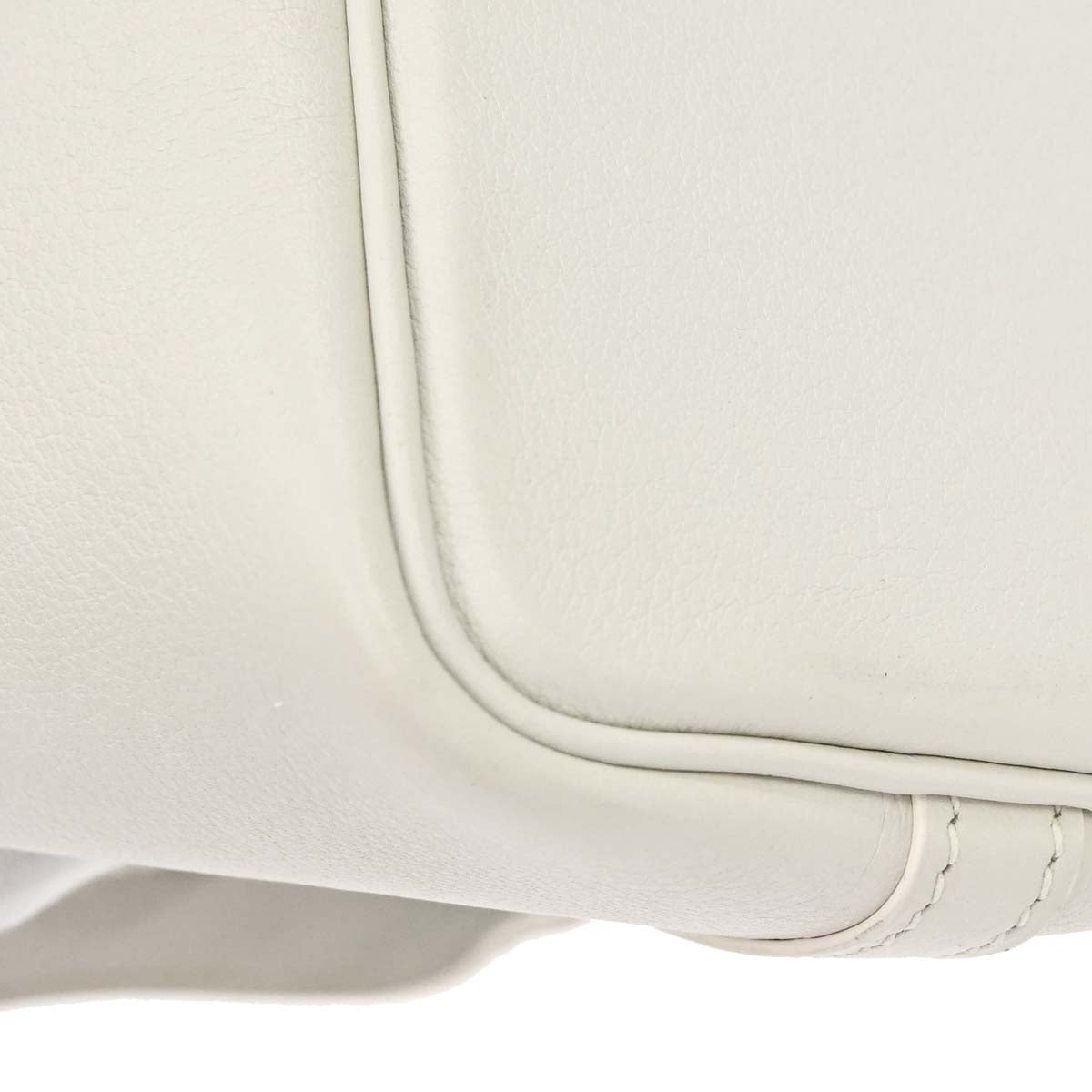 Hermes White Swift Picotin Lock Micro Handbag