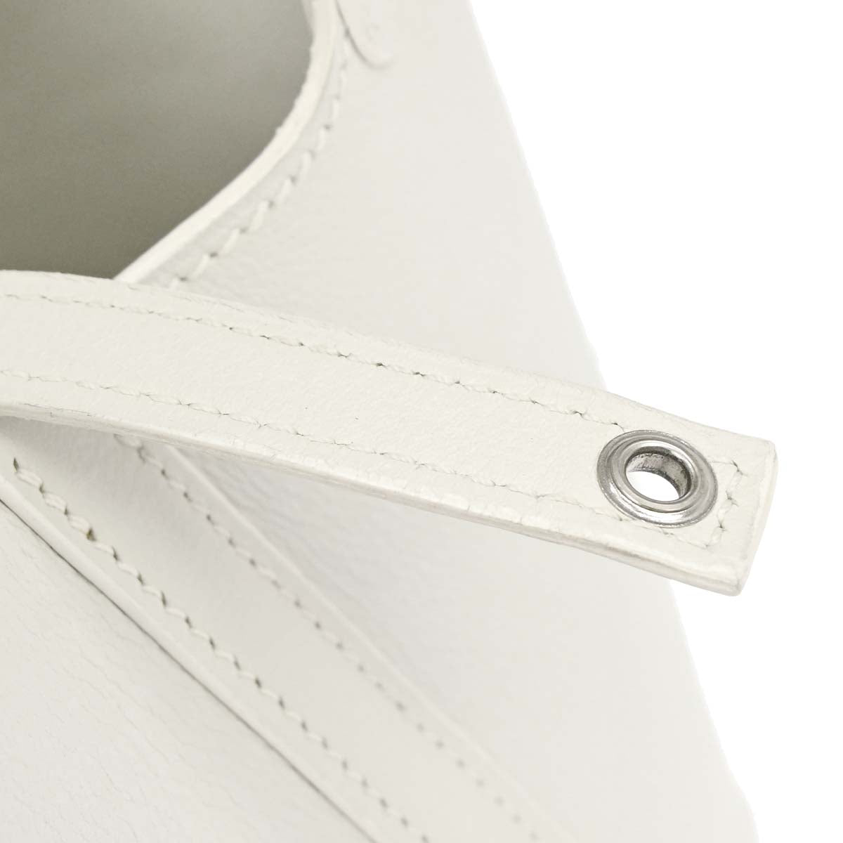 Hermes White Swift Picotin Lock Micro Handbag