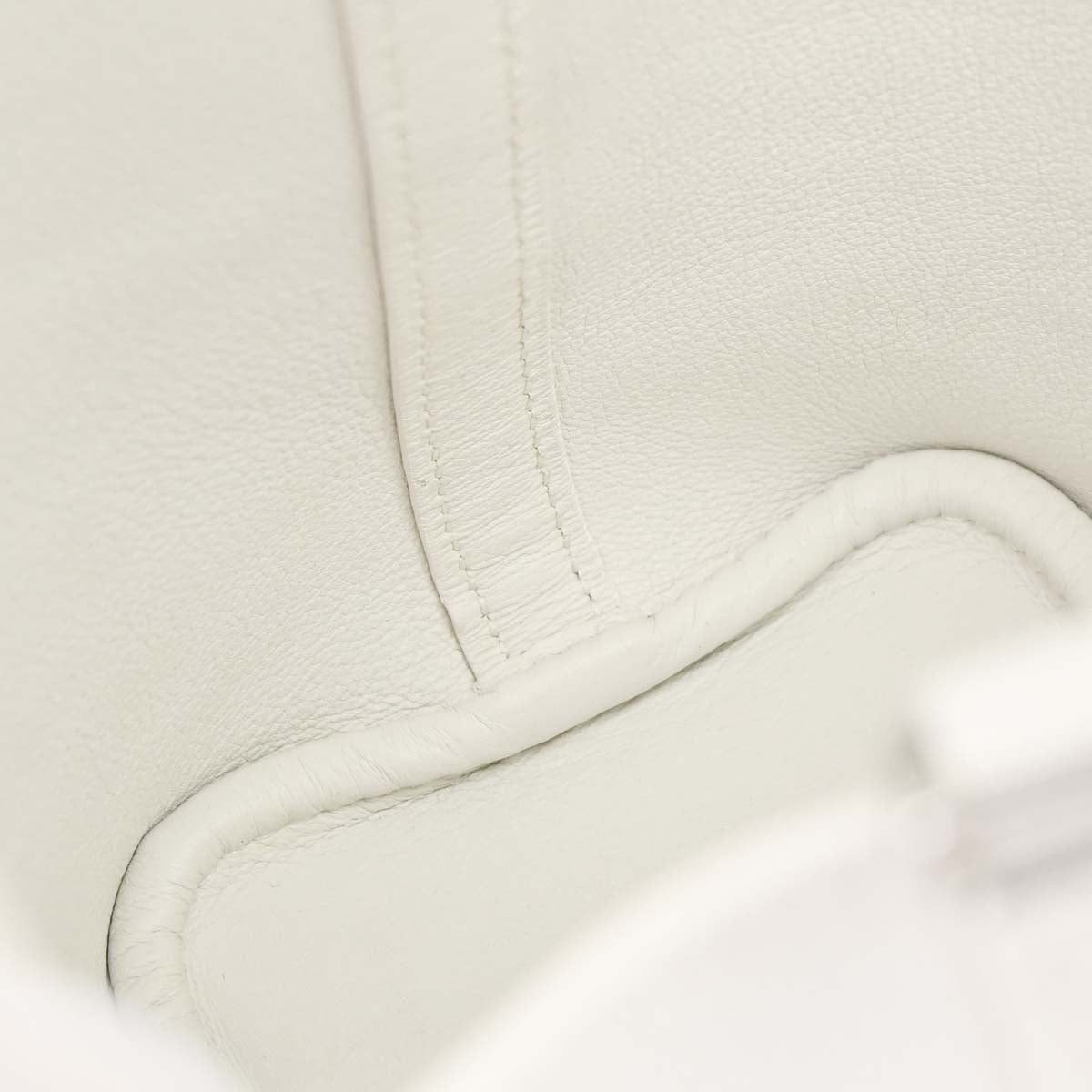Hermes White Swift Picotin Lock Micro Handbag