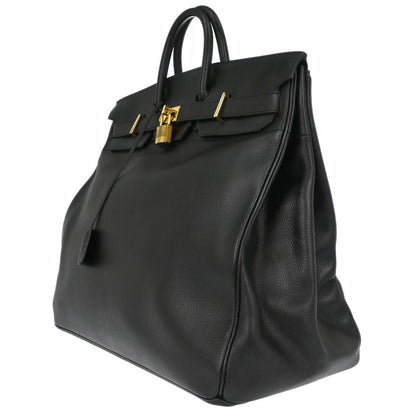 Hermes Black Ardennes Haut a Courroies 50 Handbag