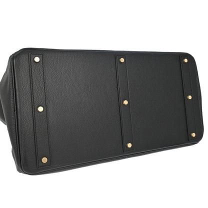 Hermes Black Ardennes Haut a Courroies 50 Handbag