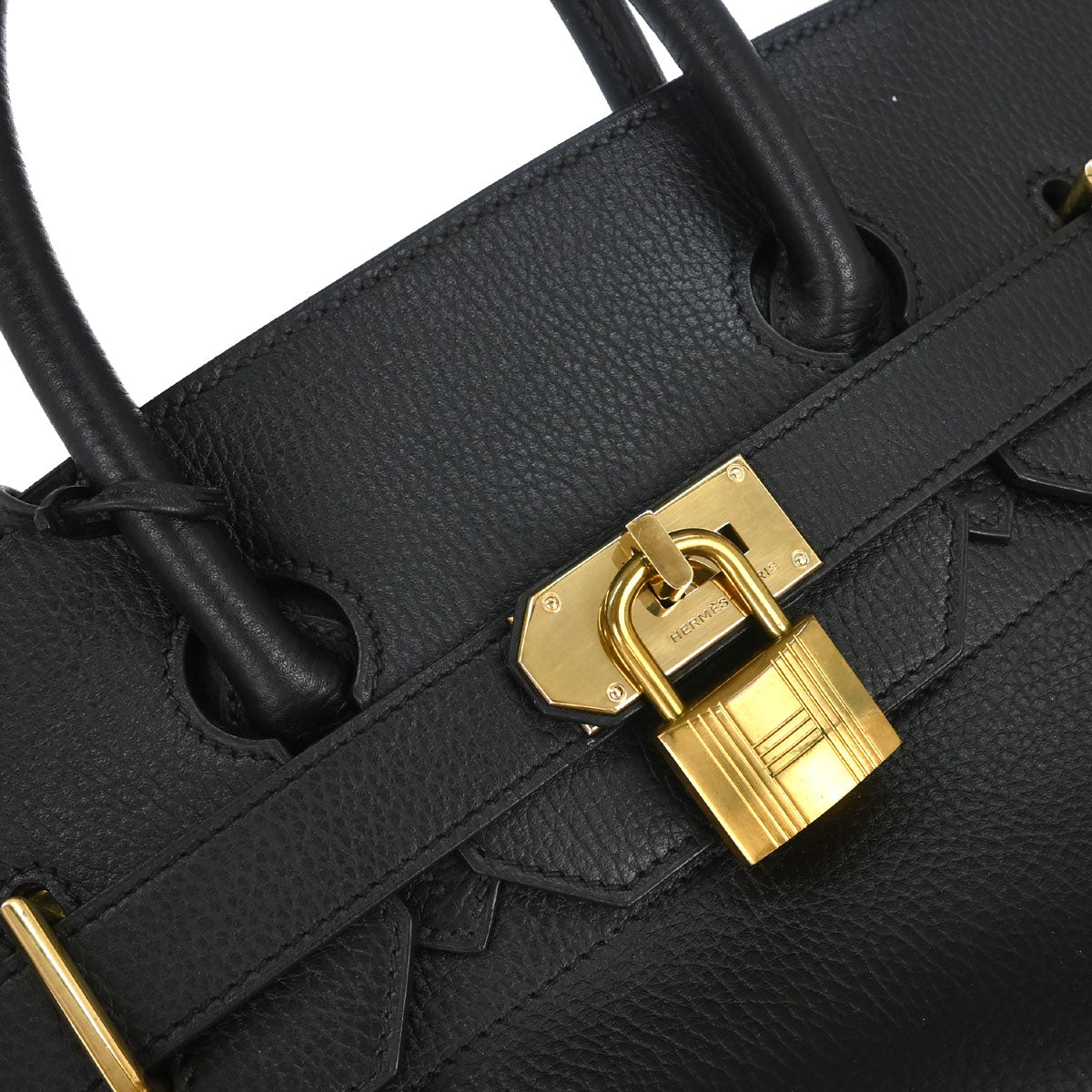 Hermes Black Ardennes Haut a Courroies 50 Handbag
