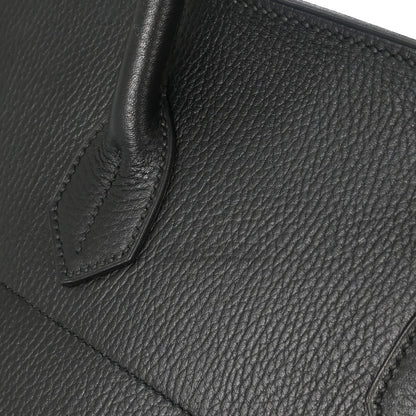 Hermes Black Ardennes Haut a Courroies 50 Handbag