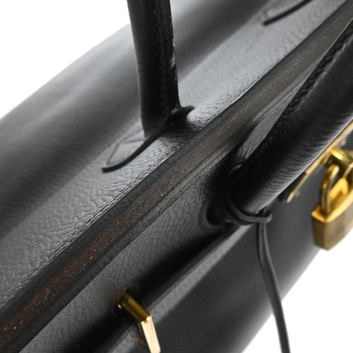 Hermes Black Ardennes Haut a Courroies 50 Handbag
