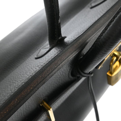 Hermes Black Ardennes Haut a Courroies 50 Handbag