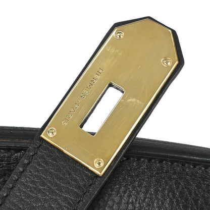 Hermes Black Ardennes Haut a Courroies 50 Handbag