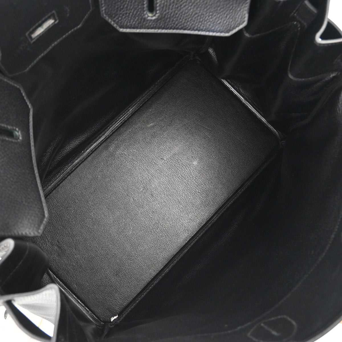 Hermes Black Ardennes Haut a Courroies 50 Handbag