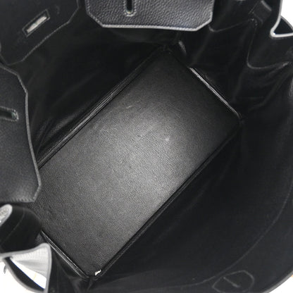 Hermes Black Ardennes Haut a Courroies 50 Handbag