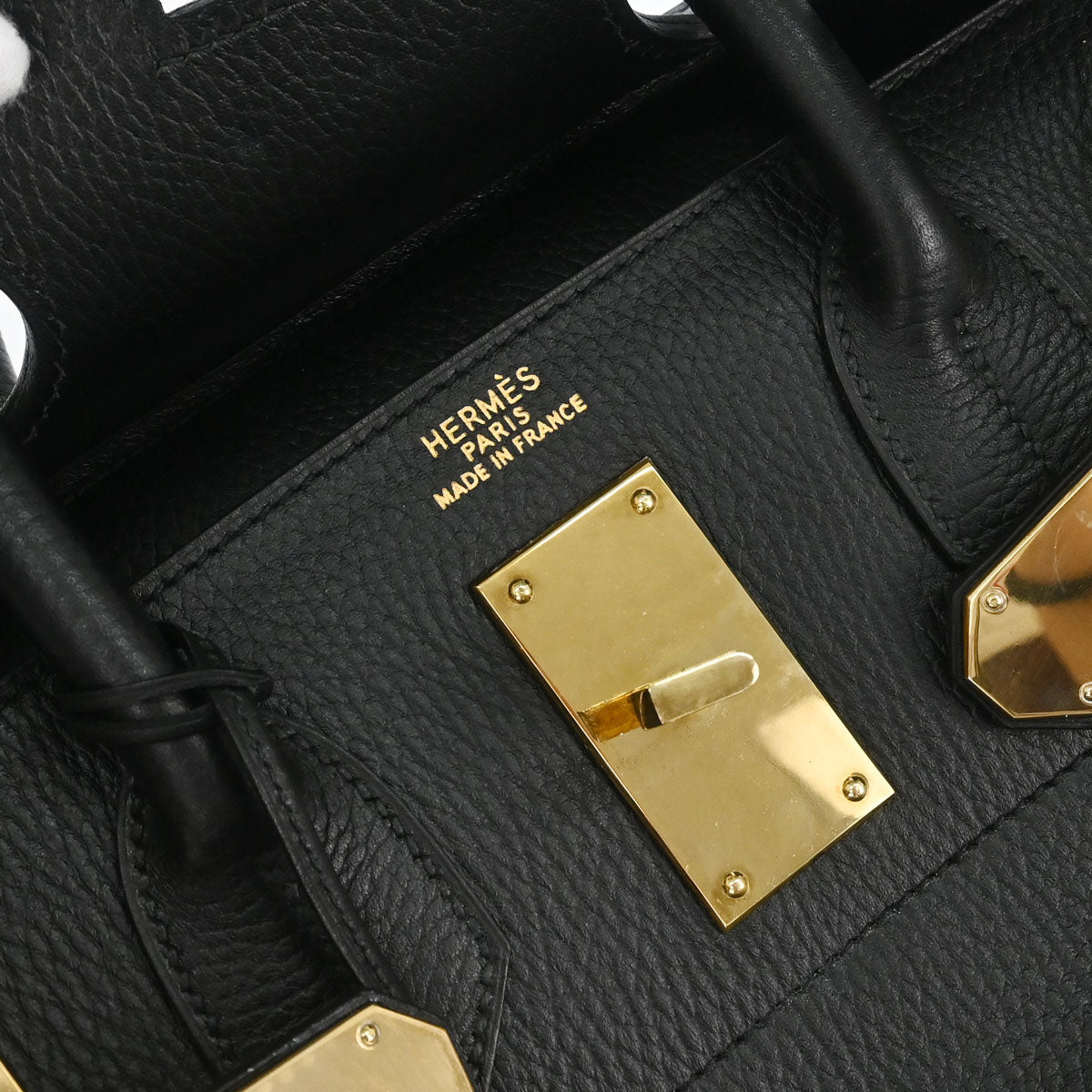 Hermes Black Ardennes Haut a Courroies 50 Handbag