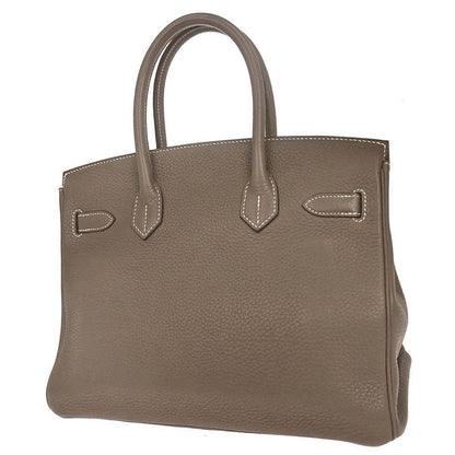 Hermes 2015 Etoupe Gray Taurillon Clemence Birkin 30 Handbag