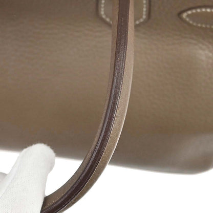Hermes 2015 Etoupe Gray Taurillon Clemence Birkin 30 Handbag