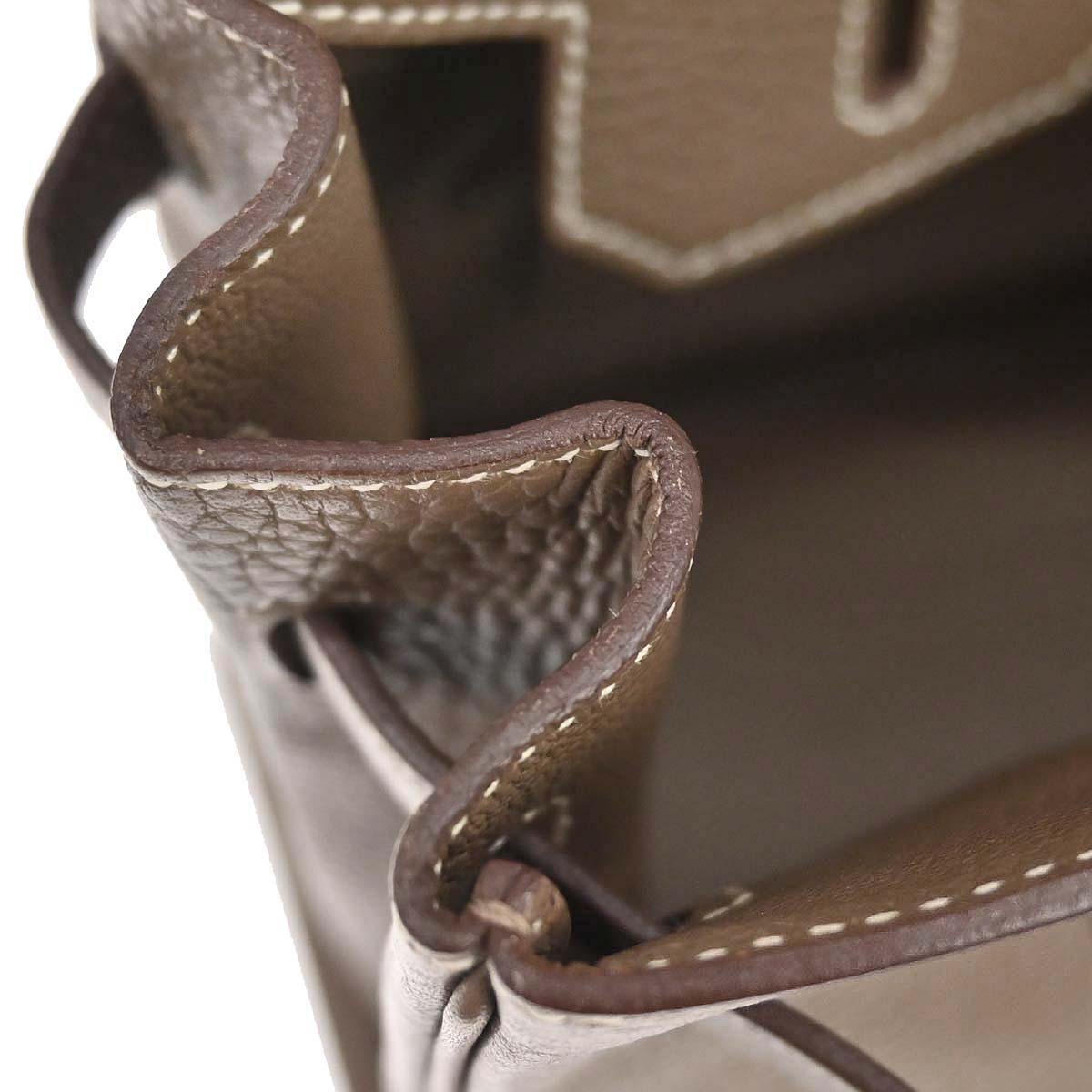 Hermes 2015 Etoupe Gray Taurillon Clemence Birkin 30 Handbag