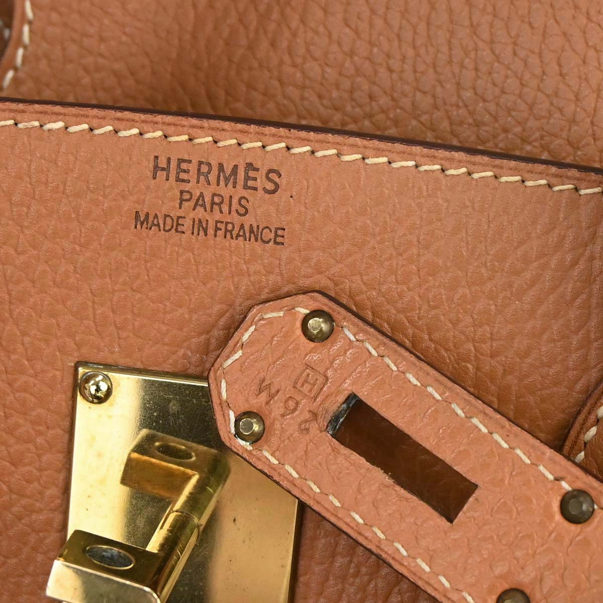 Hermes Natural Ardennes Haut a Courroies 45 Handbag