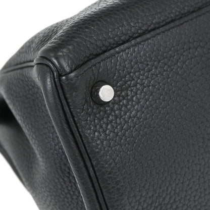 Hermes 2010 Black Taurillon Clemence Kelly 35 Retourne 2way Shoulder Handbag